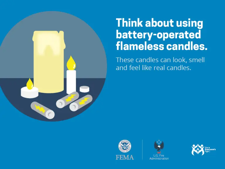 Consider a safer alternative with battery-operated flameless candles that offer the ambiance of real candles.